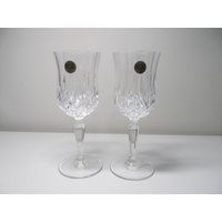 Vintage Royal Crystal Rock Oper Wasser Kelch 24% Bleikristall Made in Italy Set Von 2 von ThePJCompany
