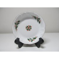 Vintage Royal Kent Collection Polen Dessertteller Holly Berry Mit Blätter Design Einzeln Verkauft von ThePJCompany