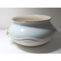 Seltene Vintage Lenox Porzellan Hafenton Hues Hellblaue Servierschüssel von ThePJCompany