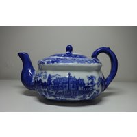 Vintage Victoria Ware Ironstone Flow Blaue Und Weiße Hocke Teekanne von ThePJCompany