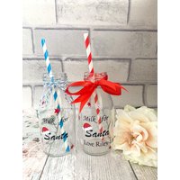 Weihnachtsmilchflasche, Milch Für Den Weihnachtsmann, Personalisiertes Geschenk, Weihnachtstradition, Weihnachtsabendboxfüller, Heiligabenddekor von ThePaintedGiraffeUK