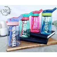 2Er-Pack Personalisierte Name Zurück in Die Schule Wasserflasche Kinder Kindergarten Empfang von ThePaperShedGifts