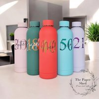 Personalisierte Geburtstags-Thermoflasche Mit Nummer Und Namen von ThePaperShedGifts