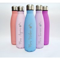 Wasserflaschen Gravur 500Ml Wasserflasche - Farbige Doppelwandflasche, Turngeschenk Coach Geschenk, Wiederverwendbare Flasche, Heiß Oder Kalt von ThePaperShedGifts