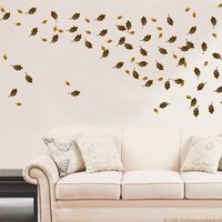 Eichenblatt Muster Wandtattoo Herbstwald Decor von ThePatternsFactory