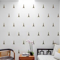 Eiffelturm Wandtattoo-Set Modernes Paris-Dekor, 68 Vinyl-Aufkleber von ThePatternsFactory