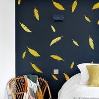 Feder Wandaufkleber 72-Teiliges Vinyl-sticker-Set von ThePatternsFactory