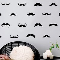 Schnurrbart-Wandaufkleber-Set Old Fashion Decor, Entfernbares Vinyl von ThePatternsFactory