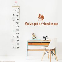 Toy Story Inspiriertes Wandtattoo You've Got A Friend in Me, Woody & Buzz von ThePatternsFactory
