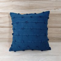 Blaue Handwebstuhl Gewebte Grobstrick Schleifen Natürliche Baumwolle Hand Gefärbt Kissenbezug Boho Strukturierter von ThePerfectCraftman