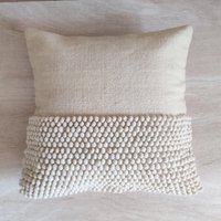 Elfenbein/Off White Chunky Loops Wolle Hand Loom Woven 12x20, 14x20, 16x16, 18x18, 20x20 Zoll Deko Kissenbezug von ThePerfectCraftman