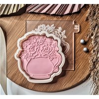 Floral Teekanne Cookie Cutter + Prägestempel von ThePinkIdeas