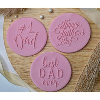 Happy Fathers Day, Bester Papa, No.1 Dad Cookie Embosser von ThePinkIdeas