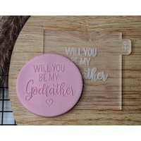 Will You Be My Godfather Cookie Embosser von ThePinkIdeas