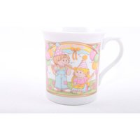 Sammeltasse Kaffee Geburtstagsgeschenk Jenifer Und Josh Keramik Wallace Berrie & Co Japan #2287 Like Cabbage Patch ~ 20-01-350 von ThePinkRoom