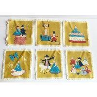 Vintage Leinen Untersetzer Hans Christian Andersen von ThePinkSuitcaseLM