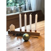 Kerzenständer Advent Aus Eichenholz von ThePitsDesign