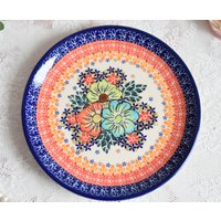 Buntstifte Polnisch Keramik Platte Handgemachte Blumen Gartenkunst Made in Poland von ThePotteryValley