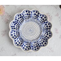Bunzlauer Keramik Tupfen Handbemalter Teller Für Eier Von Boleslawiec Made in Poland von ThePotteryValley