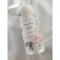Personalisierte Taufkerze | Weiße Säule Zur Taufe, Denkmal Oder Hochzeit Personalisierte Taufkerze | Weiße Säule Zur Taufe, Denkmal Oder Hochzeit von ThePrintedLoveCo