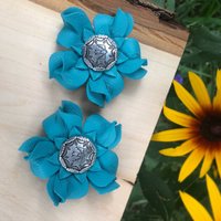 Thunderbird Concho Türkis Teal Leder Blumen von ThePunchyPosey