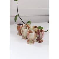 Vintage Onyx Marmor Geschnitzter Stein Becher | Kelche Wird Einzeln Verkauft von TheRareBirdCo