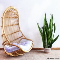 Handgefertigte Natürliche Rattan Wicker Schaukel Indoor Outdoor Freizeit Swinging Hängematte Stuhl Hängesessel von TheRattanStudio