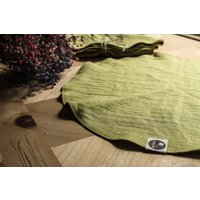 Runde Leinen Tischsets, Doppelseitige Ovale Einfarbige/Zweifarbige Tischsets Runde Leinen Tischsets, Doppelseitige Ovale Einfarbige/Zweifarbige Tischsets von TheRawLinen