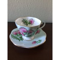 Vintage Foley Red Clover Teetasse Und Untertasse von TheRedCarrotVT
