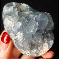 Natürliche Blaue Celestit Gruppe Mit Natürlichen Höhlen Geode/Kristall/Chakra/Reiki/Meditation/Besonderes Geschenk/Kristall Heilung/Madagaskar von TheRockland