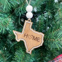 Home State Weihnachtsverzierung Wählen Sie Ihren Zustand Texas, Kalifornien, Florida von RomanCraftedCo
