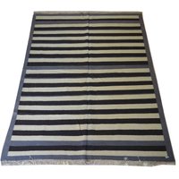 Gestreifter Vintage Kelim Teppich Handgewebter Teppich Gestreifter Vintage Kelim Teppich Handgewebter Teppich von TheRugMakers