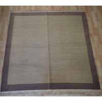 Handgewebter Teppich Aus Bio-Schurwolle Im Modernen Vintage-Design 16x15 cm von TheRugMakers