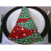 Weihnachtsbaum Servietten Schneemänner/Rot 2Er-Set von TheScrapBasket