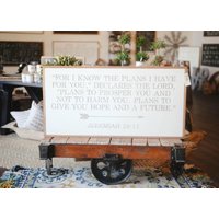 Jeremia 2911 Denn Ich Kenne Die Pläne Habe Für Dich Gerahmtes Holzschild von TheShedInteriors