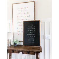 The Problem With World..everyone Is A Fever Drinks Hinter Gerahmtes Holzschild The Problem With World..everyone Is A Fever Drinks Hinter Gerahmtes Holzschild von TheShedInteriors