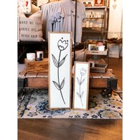 Tulpenblumengerahmtes Hölzernes Zeichen Frühlingsdekor-Veranda-Dekor-Küchen-Dekor-Flur-Dekor Tulpenblumengerahmtes Hölzernes Zeichen Frühlingsdekor-Veranda-Dekor-Küchen-Dekor-Flur-Dekor von TheShedInteriors