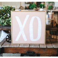 xo Gerahmtes Holzschild Valentinstag Dekor Kinderzimmer von TheShedInteriors