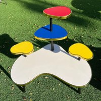 5 Tier Blumenständer Mid Century Modern Minimalist Retro Mcm Bunt Beistelltisch 5 Tier Blumenständer Mid Century Modern Minimalist Retro Mcm Bunt Beistelltisch von TheShindiggityShoppe