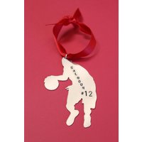 Basketball Ornament - Sport Weihnachtsverzierung Personalisierte Verzierung Benutzerdefinierte Silberne Trainer Geschenk Basketball Ornament - Sport Weihnachtsverzierung Personalisierte Verzierung Benutzerdefinierte Silberne Trainer Geschenk von TheSilverDiva