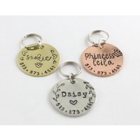Hundemarke - Katzenmarke Haustier-Identifikation Haustier-Tag-Id Benutzerdefinierte Hundehalsband-Tag Katzenhalsband-Tag Personalisierte Id von TheSilverDiva