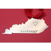 Kentucky Weihnachtsschmuck - State Outline Ornament Weihnachtsgeschenk 2020 Silber Ky von TheSilverDiva
