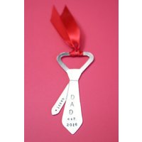 Krawatte Weihnachtsbaum Ornament - Individuelle Personalisierte Weihnachtsgeschenk Für Papa 2021 von TheSilverDiva