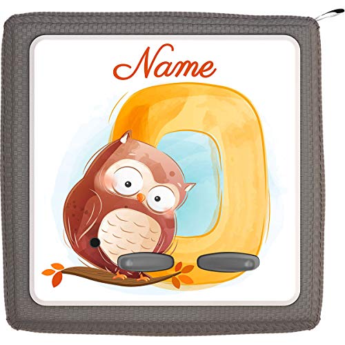 TheSmartGuard Folie passend für die Toniebox | Schutzfolie Sticker | individuell anpassbar | Baby Eule mit Buchstabe O mit Name personalisiert | Handschrift von TheSmartGuard