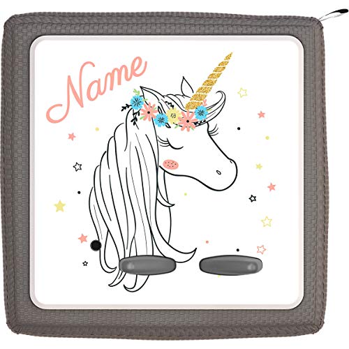 TheSmartGuard Folie passend für die Toniebox | Schutzfolie Sticker | individuell anpassbar | Einhorn mit bunten Sternen mit Name personalisiert | Handschrift von TheSmartGuard