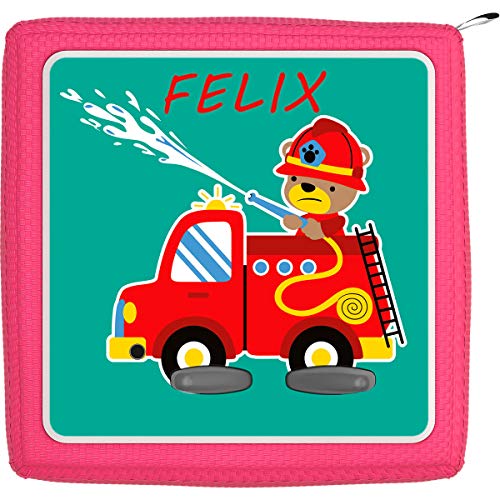 TheSmartGuard Folie passend für die Toniebox | Schutzfolie Sticker | individuell anpassbar | Feuerwehr Teddiebär mit Name personalisiert von TheSmartGuard