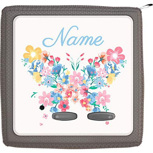 TheSmartGuard Folie passend für die Toniebox | Schutzfolie Sticker | individuell anpassbar | Schmetterling aus Blumen mit Name personalisiert | Handschrift von TheSmartGuard