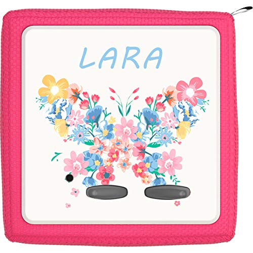 TheSmartGuard Folie passend für die Toniebox | Schutzfolie Sticker | individuell anpassbar | Schmetterling aus Blumen mit Name personalisiert von TheSmartGuard