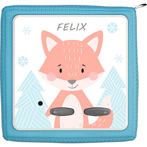 TheSmartGuard Schutzfolie passend für die Toniebox | Folie Sticker | Fuchs im Wald mit Name personalisiert von TheSmartGuard
