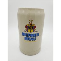 Vintage 80Er Jahre Werner Brau - Vollliter Bierkrug Aus Keramik von TheSmoothMoose